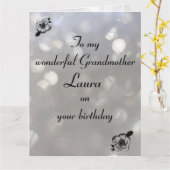 De gepersonaliseerde Verjaardag van de Grootmoeder Kaart (Gele Bloem)