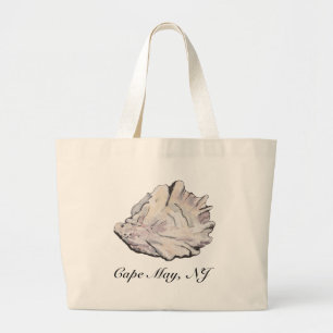 De gepersonaliseerde Waterverf van de Oester Grote Tote Bag