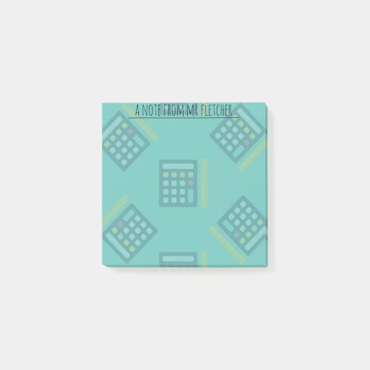 De gepersonaliseerde Wiskunde van Rekenmachines Po Post-it® Notes (Voorkant)
