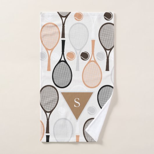 De gepersonaliseerde Witte Rackets van de Tennis v Handdoek (Handdoek)