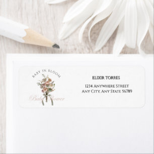 De geperste Wildflower Baby in Bloom Boho Baby sho Etiket