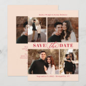 De geraffineerde Kleur Editable van de Collage spa Feestdagenkaart (Voorkant / Achterkant)