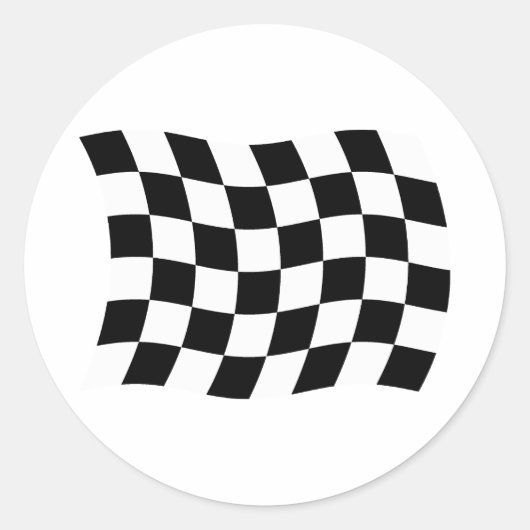 De Geruite Vlag Sticker (Voorkant)