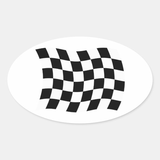 De Geruite Vlag Sticker (Voorkant)