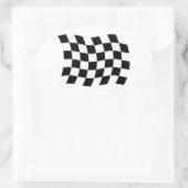 De Geruite Vlag Sticker (Tas)