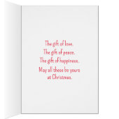 De Geschenken van Kerstmis Kaart (Binnen (Rechts))