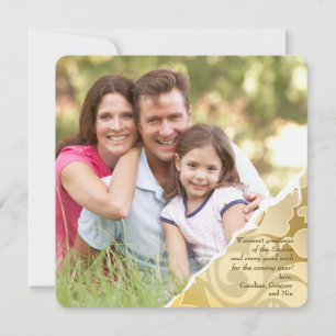 De gescheurde Kaart van de Vakantie van de Foto