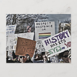 De geschiedenis heeft zijn ogen op u gericht briefkaart