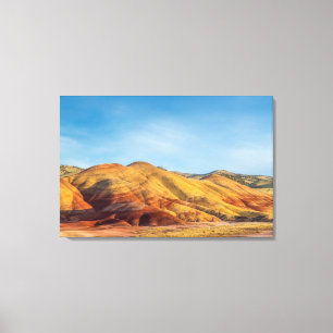 De geschilderde heuvels in de John Day Fossil Beds Canvas Afdruk