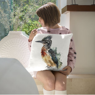 De geschilderde loper, Waterverf Roadrunner Kussen