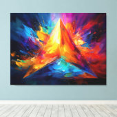 De geschilderde piramide canvas afdruk (Insitu (Houten vloer))