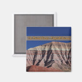 De geschilderde woestijnvlaggenstaf Arizona Magneet (Voorkant / Achterkant)