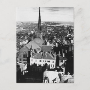 De gesierde spits van een kerk in Boston Briefkaart