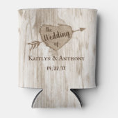 De gesneden hart boom bruiloft Collectie gunst Blikjeskoeler (Voorkant)