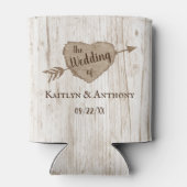 De gesneden hart boom bruiloft Collectie gunst Blikjeskoeler (Achterkant)