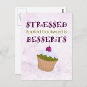 De gespelde achterzijde is Desserts Briefkaart (Voorkant / Achterkant)