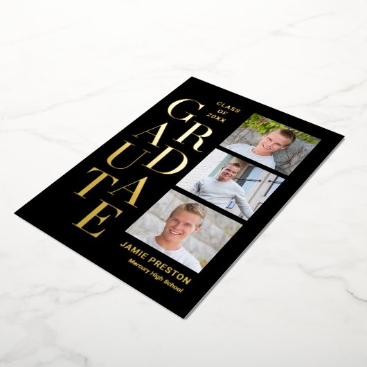 De gestapelde Folie van het Charm Afstuderen kondi Folie Uitnodiging (Gedraaid)