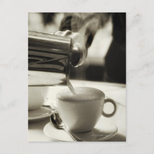 De/gestoomd kunst die van verse koffie maken briefkaart