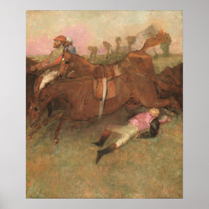 De gestorven Jockey - Edgar Degas Fine Art Poster