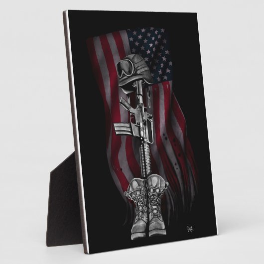 De gestorven Soldaat - uw aangepaste Plaque - 8 x Fotoplaat (Zijkant)