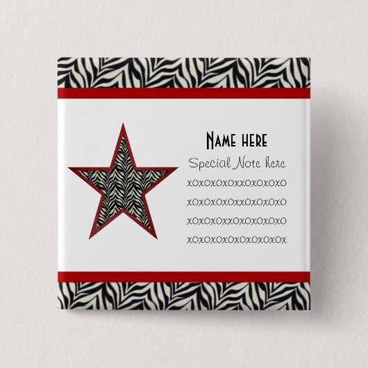 De gestreepte Button van het Collectie van de druk (Voorkant)