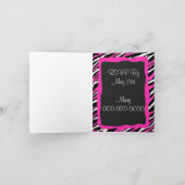 De gestreepte Kaart van de Druk RSVP (Binnen)