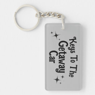 De Getaway Car gepersonaliseerde sleutelhanger