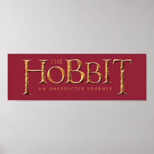 De getextureerde Hobbit Logo Poster (Voorkant)