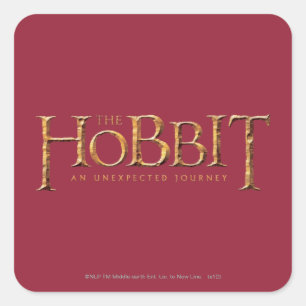 De getextureerde Hobbit Logo Vierkante Sticker