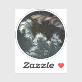 De getijden van de tijd in een Storm Sticker