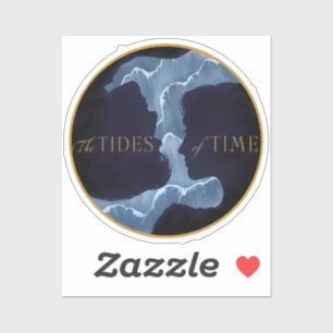 De getijden van de tijd silhouetten door de tijd sticker