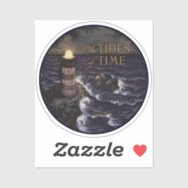 De getijden van de tijd vuurtoren in een Storm Sticker