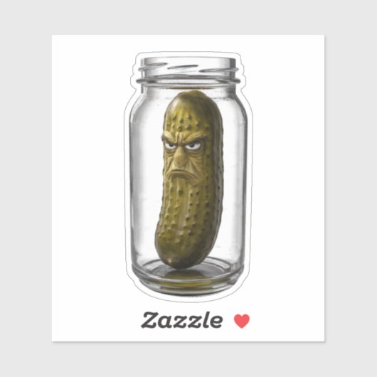 De getikte augurk grappige sticker (Vel)