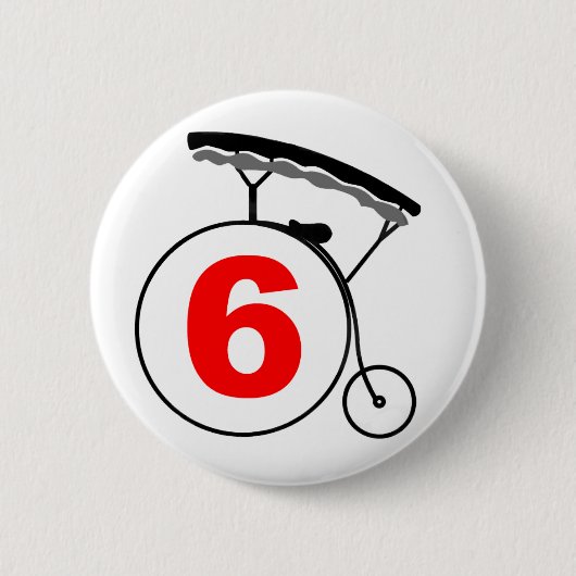 "De gevangene" nummer 6 Button (Voorkant)