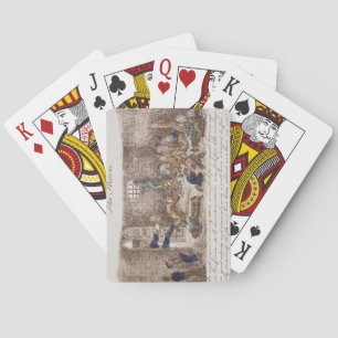 De gevangenis, 1858 (gekleurde graving) pokerkaarten