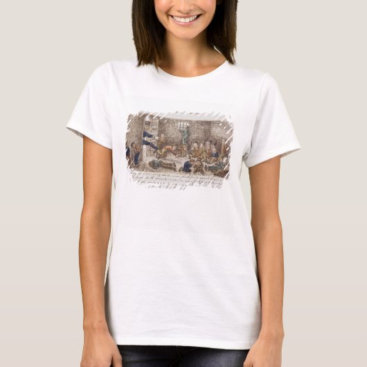 De gevangenis, 1858 (gekleurde graving) t-shirt (Voorkant)
