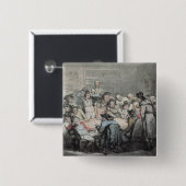 De gevarenruimte vierkante button 5,1 cm (Voorkant /achterkant)