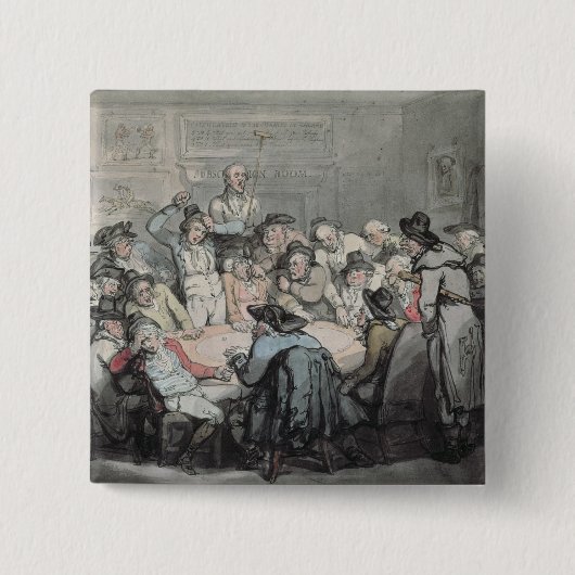 De gevarenruimte vierkante button 5,1 cm (Voorkant)