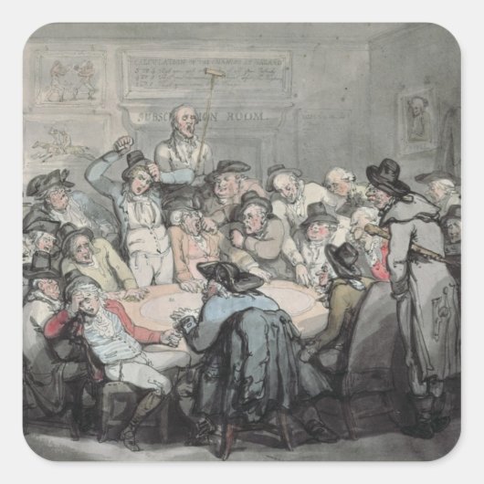 De gevarenruimte vierkante sticker (Voorkant)