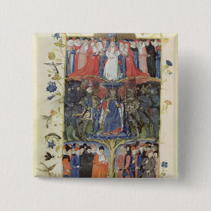 De gevechtsboom vierkante button 5,1 cm