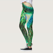 De gevederde pauw leggings (Links)