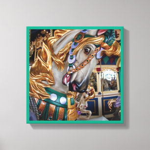 De geverfde paarden 5 canvas afdruk