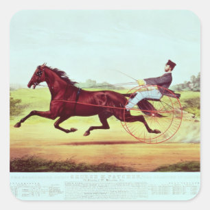 De gevierde paarden, George M. Patchen Vierkante Sticker