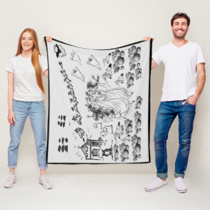 De gevlekte ceremonie- fleece deken