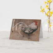 De gevlekte haan | Joseph Crawhall Kaart (Gele Bloem)