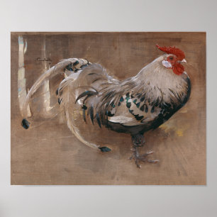 De gevlekte haan Joseph Crawhall Poster