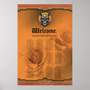 De gevleugelde schedel. poster