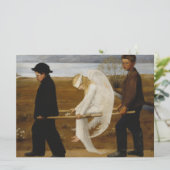 De Gewakte Engel (door Hugo Simberg) Kaart (Staand voorkant)