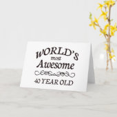 De Geweldige 40-jarige ter wereld Kaart (Gele Bloem)