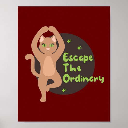 De gewone Kawaii-kat die yoga doet ontsnappen Poster (Voorkant)